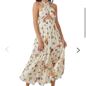 Free People Luna Floral print convertible maxi dress (Medium)